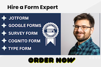 create google forms, intake forms survey forms, jotform, cognito form, type form