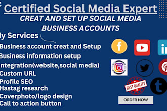 professionally create and set up your social media
