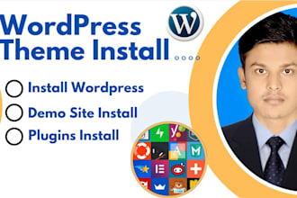 install wordpress theme plugins and fix wp issues