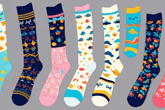 design custom and unique socks design