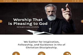 design a professional and engaging church website for your ministry
