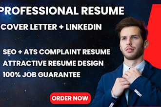 write, update professional ats resume, cover letter and linkedin