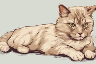 draw illustration pet portrait vector art
