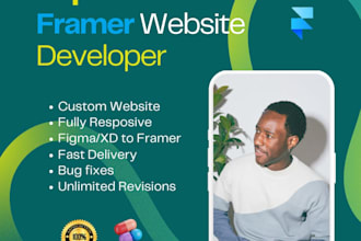 design or develop responsive animation website using framer