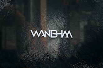 create text based logo design
