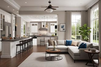 design 3d, render your commercial building, home exterior interior