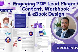 create engaging PDF lead magnet content, PDF lead magnet design, workbook, ebook