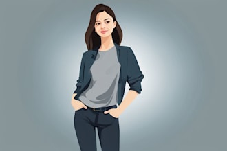 design your portrait vector art illustration