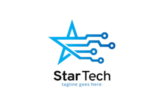 design technology logo with tech product lines or it company