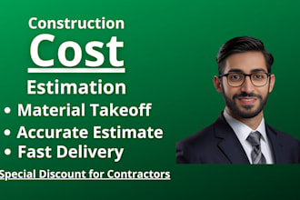 do construction cost estimation, quantity, material takeoff