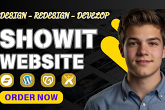 design a showit, duda website design, godaddy website design showit landing page