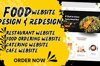 build restaurant catering online food delivery grocery café bakery website