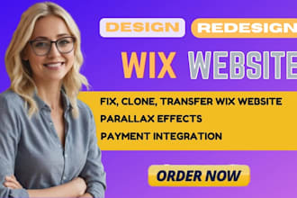 wix website design fix wix code wix redesign wix parallax effect fix domain