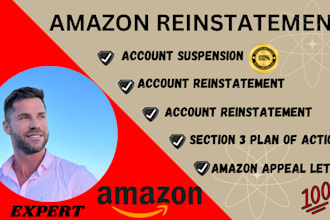 do amazon reinstatement section 3 plan of action for amazon suspension, amazon