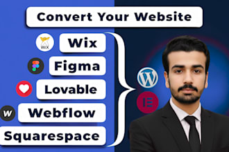 convert clone or transfer design from wix figma and webflow to wordpress website