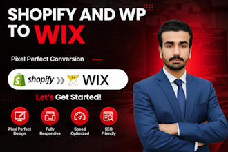 convert or migrate shopify to wix and wordpress to wix with pixel perfect