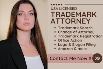 be your licensed US trademark attorney