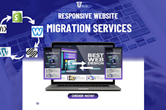do website migration, migrate wordpress, wix, squarespace, shopify redesign