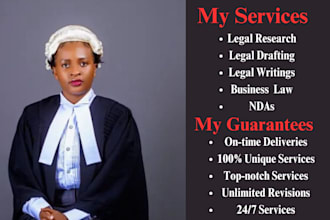 write articles in contract law, criminology, corporate law and legal research