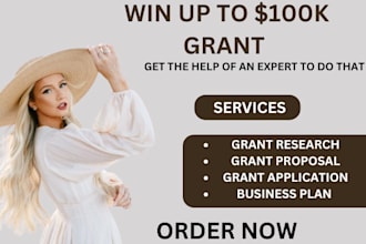research a low competitive grant, write a winning proposal and apply grant