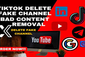 permanently delete youtube video, shutdown channel and remove negative link