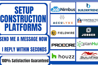 setup jobnimbus procore acculynx buildertrend planhub jobber houzz buildpro CRM