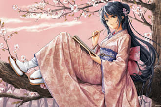 draw anime style, manga art, fanart your character or any character