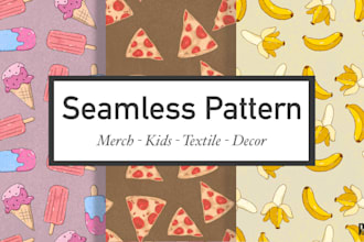create seamless pattern for merchandise, kids, textile, home decor, etc