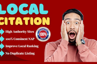 submit 300 local citations and business listing for local SEO
