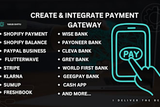 create verified shopify payment gateway, wise, payoneer, paypal for your store