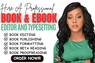 do book edit, proofread, format, typeset ebook memoir fiction novel amazon kdp