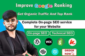 do website SEO for shopify, wordpress, wix, squarespace for google ranking