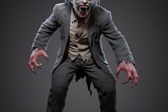 draw fantasy or horror character illustration