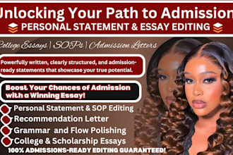 edit your personal statement, statement of purpose, college application essay