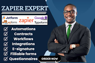 do zapier integration google forms jotforms typeform wpforms zoho docusign