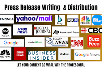 do a press release writing, pr distribution and submit press release