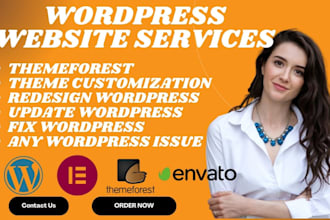 install and customize wordpress theme customize themeforest or envanto elementor