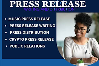 write music press release, press release distribution, cryto press release