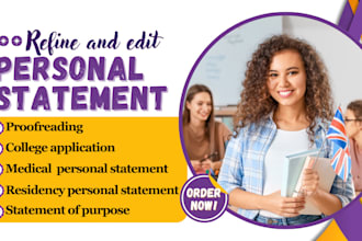 refine your personal statement, sop, college, common app or other applications