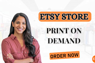 setup etsy print on demand store etsy shop SEO product listing etsy pod