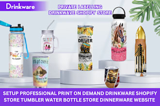 setup pod drinkware shopify store tumbler water bottle store dinnerware website