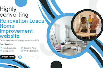 generate home improvement leads home remodeling leads renovation website