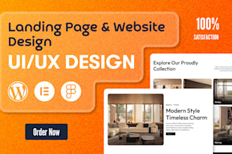 do custom website UI UX and landing page design in figma