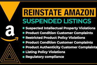 reinstate suspended amazon listing remove intellectual property violation
