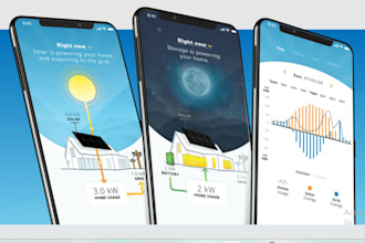 develop live streaming app, tv clone app, solar app, construction app