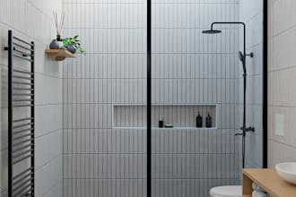 create 3d design bathroom