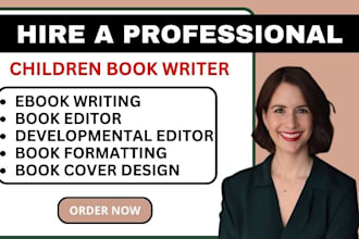 be book editor children developmental editor fiction novel proofreading kdp book