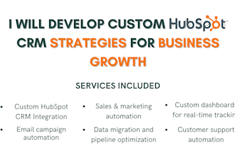 develop custom hubspot CRM strategies for business growth