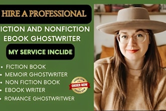 ebook ghostwrite 30k fiction and nonfiction book memoir romance ghostwriter