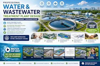 prepare water and wastewater treatment plants design